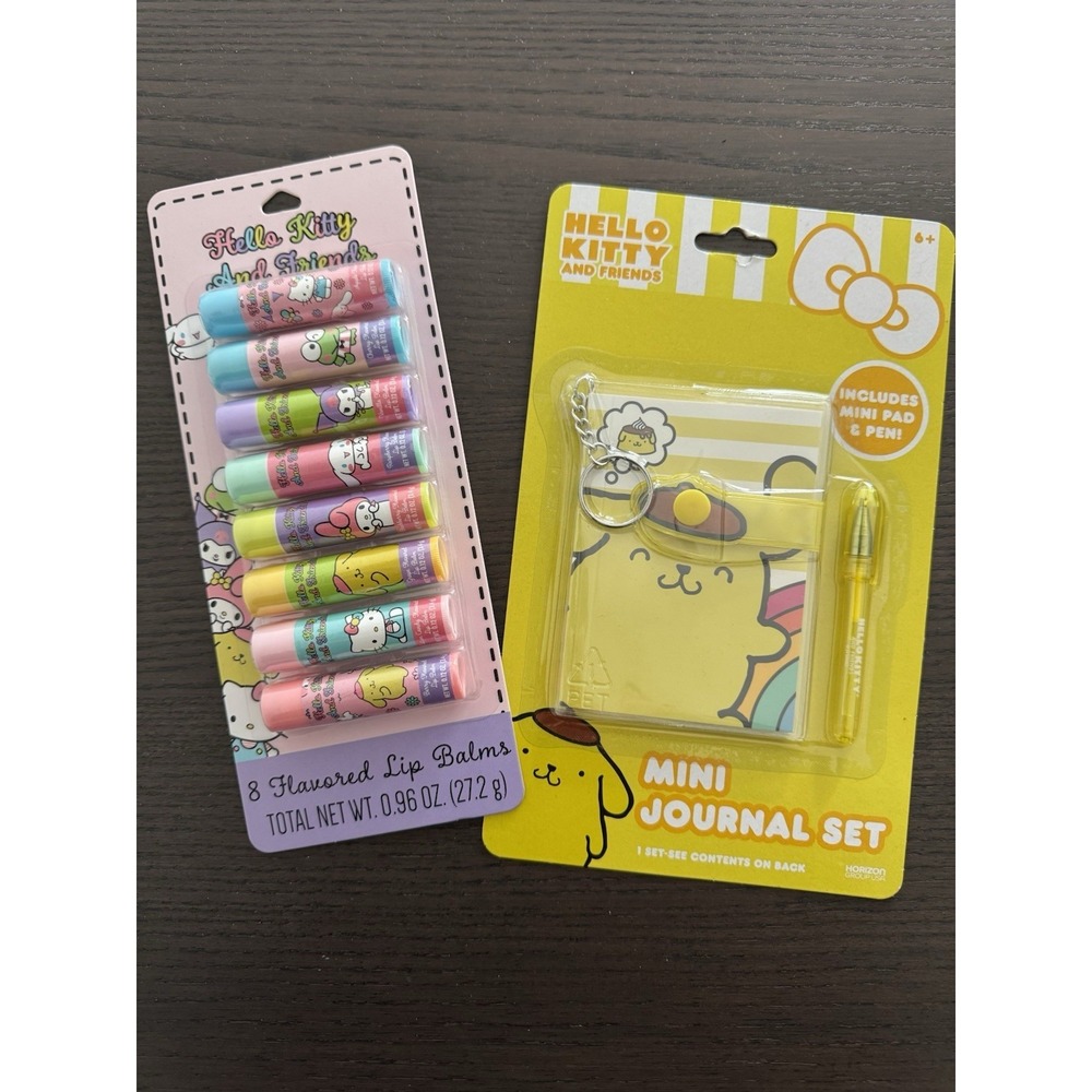 Hello Kitty And‎ Friends Lip Balm Set Notebook Keychain Set Easter Basket Girls